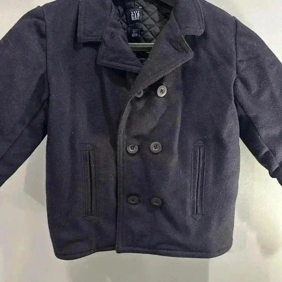 GAP  - Navy wool blend double insulated breasted peacoat. Size 5 - Picture 2 of 9